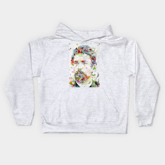 ANTON CHEKHOV - watercolor portrait.2 Kids Hoodie by lautir